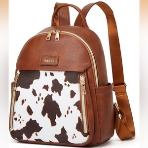 Western cow print mini Backpack